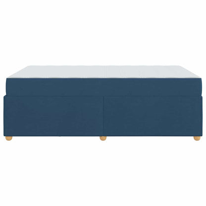 Struttura del letto con materasso Blu 120 x 190 cm Tessuto