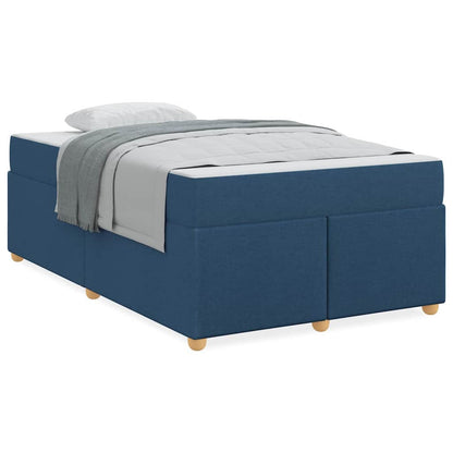 Struttura del letto con materasso Blu 120 x 190 cm Tessuto