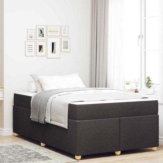 Struttura del letto Marrone scuro 120 x 200 cm Tessuto