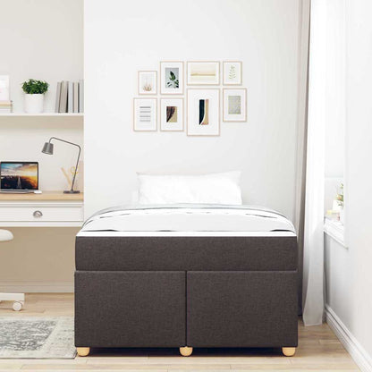 Struttura del letto Marrone scuro 120 x 200 cm Tessuto