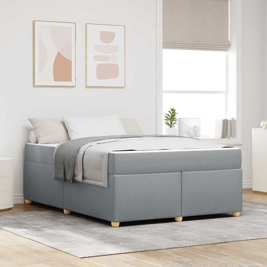 Struttura del letto Grigio chiaro 140 x 200 cm Tessuto | homemem39