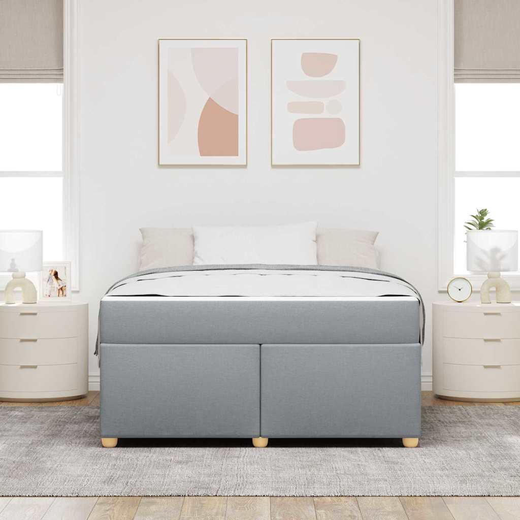 Struttura del letto Grigio chiaro 140 x 200 cm Tessuto - homemem39