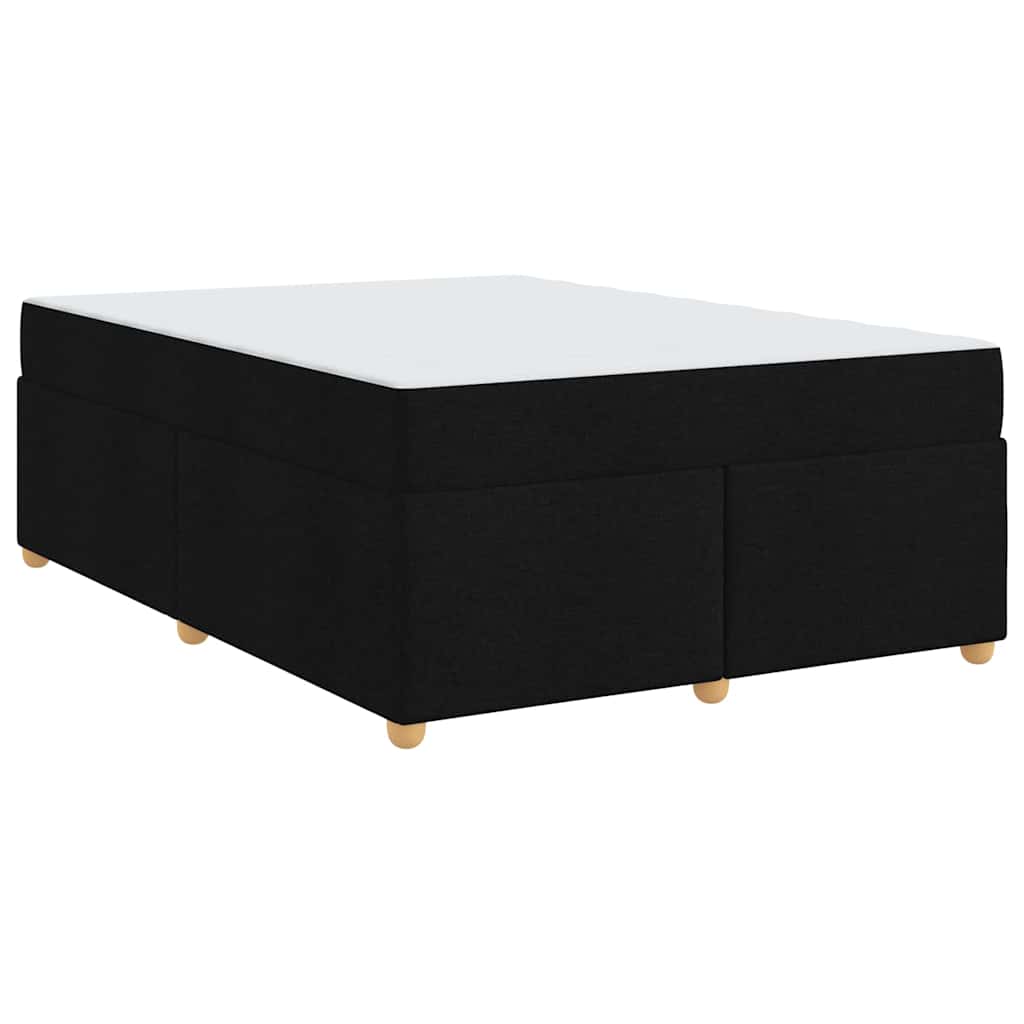 Struttura del letto con materasso Nero 140 x 200 cm Tessuto