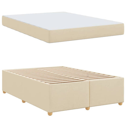Struttura del letto con materasso Crema 140 x 200 cm Tessuto