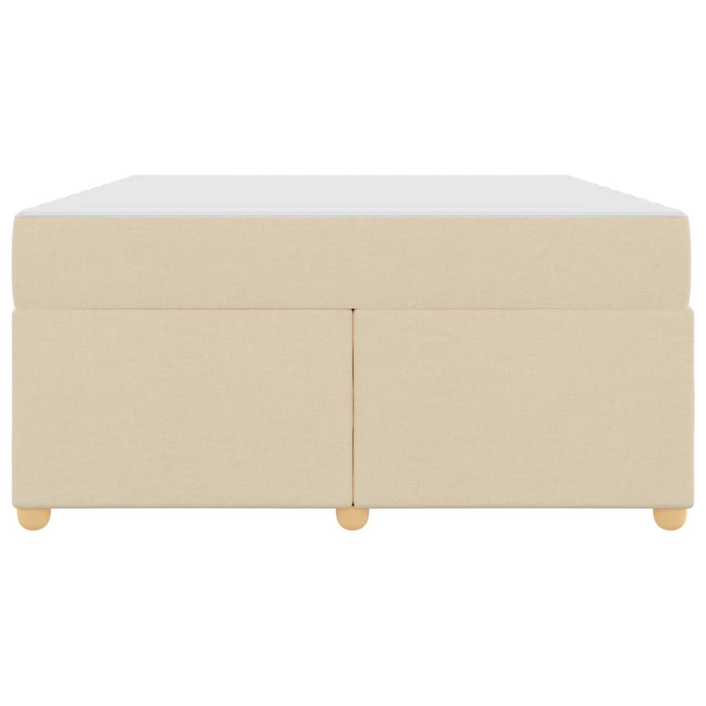 Struttura del letto con materasso Crema 140 x 200 cm Tessuto