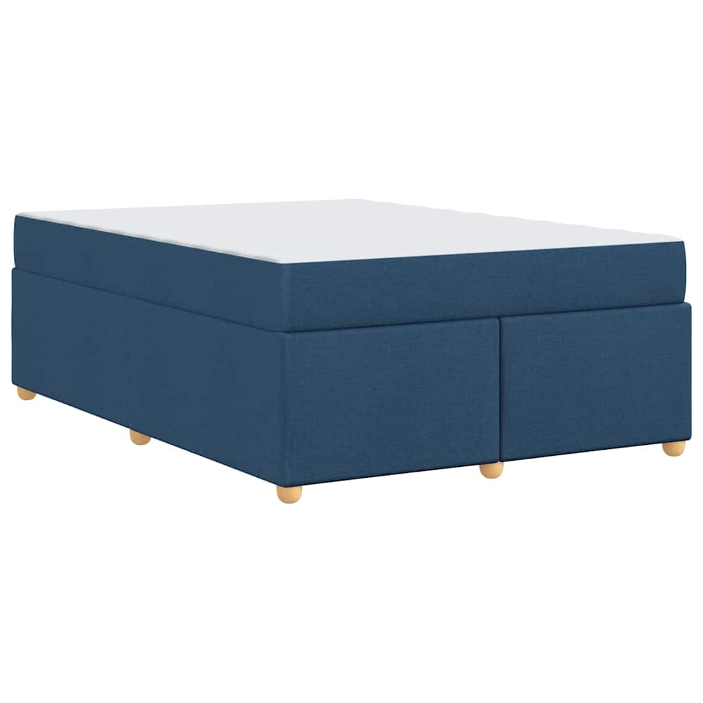 Struttura del letto con materasso Blu 140 x 200 cm Tessuto - homemem39