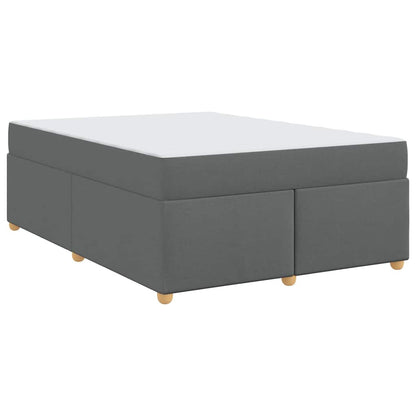 Struttura del letto Grigio scuro 160 x 200 cm Tessuto
