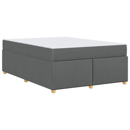 Struttura del letto Grigio scuro 160 x 200 cm Tessuto