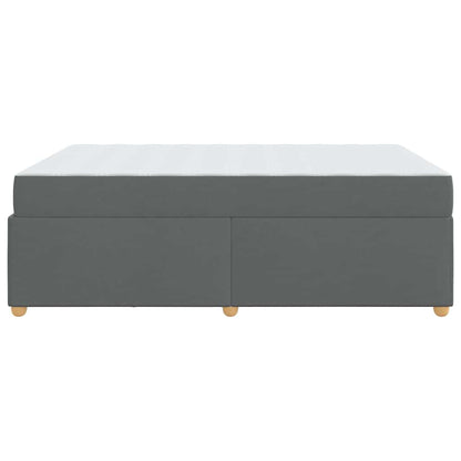 Struttura del letto Grigio scuro 160 x 200 cm Tessuto