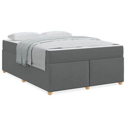 Struttura del letto Grigio scuro 160 x 200 cm Tessuto