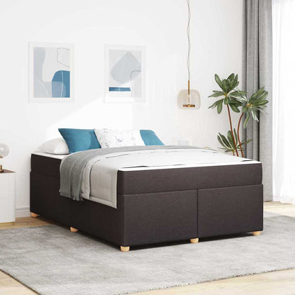 Struttura del letto Marrone scuro 160 x 200 cm Tessuto
