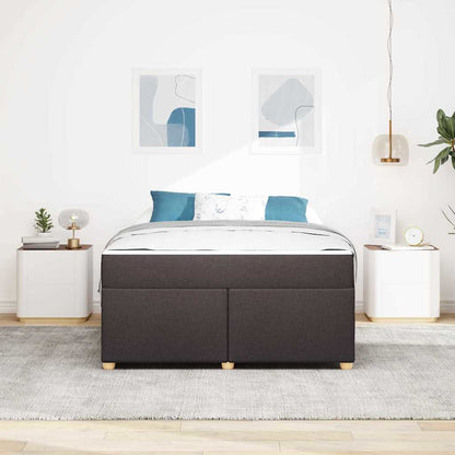 Struttura del letto Marrone scuro 160 x 200 cm Tessuto
