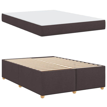 Struttura del letto Marrone scuro 160 x 200 cm Tessuto