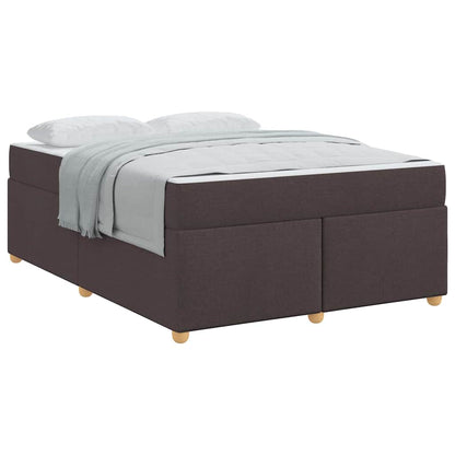 Struttura del letto Marrone scuro 160 x 200 cm Tessuto