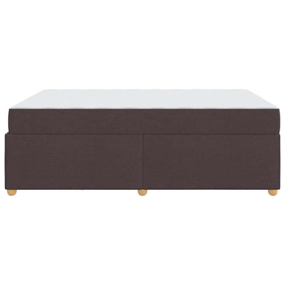 Struttura del letto Marrone scuro 160 x 200 cm Tessuto