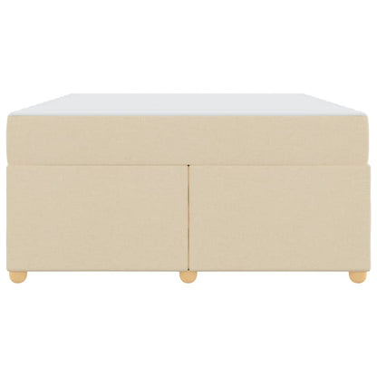 Struttura del letto con materasso Crema 160 x 200 cm Tessuto - homemem39