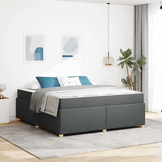 Struttura del letto Grigio scuro 180 x 200 cm Tessuto