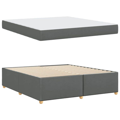 Struttura del letto Grigio scuro 180 x 200 cm Tessuto