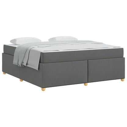 Struttura del letto Grigio scuro 180 x 200 cm Tessuto
