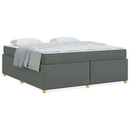 Struttura del letto Grigio scuro 180 x 200 cm Tessuto