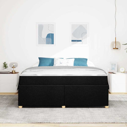 Struttura del letto con materasso Nero 180 x 200 cm Tessuto - homemem39