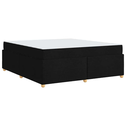 Struttura del letto con materasso Nero 180 x 200 cm Tessuto
