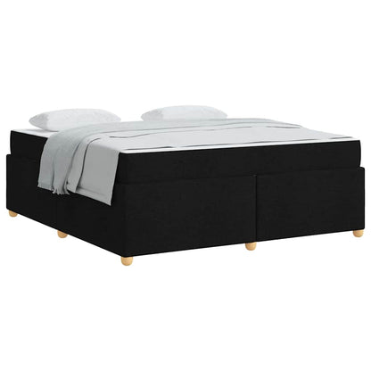 Struttura del letto con materasso Nero 180 x 200 cm Tessuto