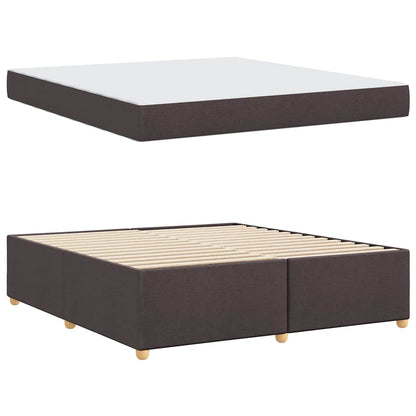 Struttura del letto Marrone scuro 180 x 200 cm Tessuto