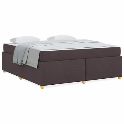 Struttura del letto Marrone scuro 180 x 200 cm Tessuto
