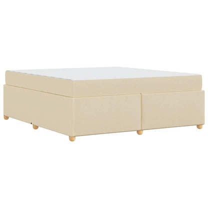 Struttura del letto con materasso Crema 180 x 200 cm Tessuto - homemem39