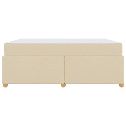 Struttura del letto con materasso Crema 180 x 200 cm Tessuto