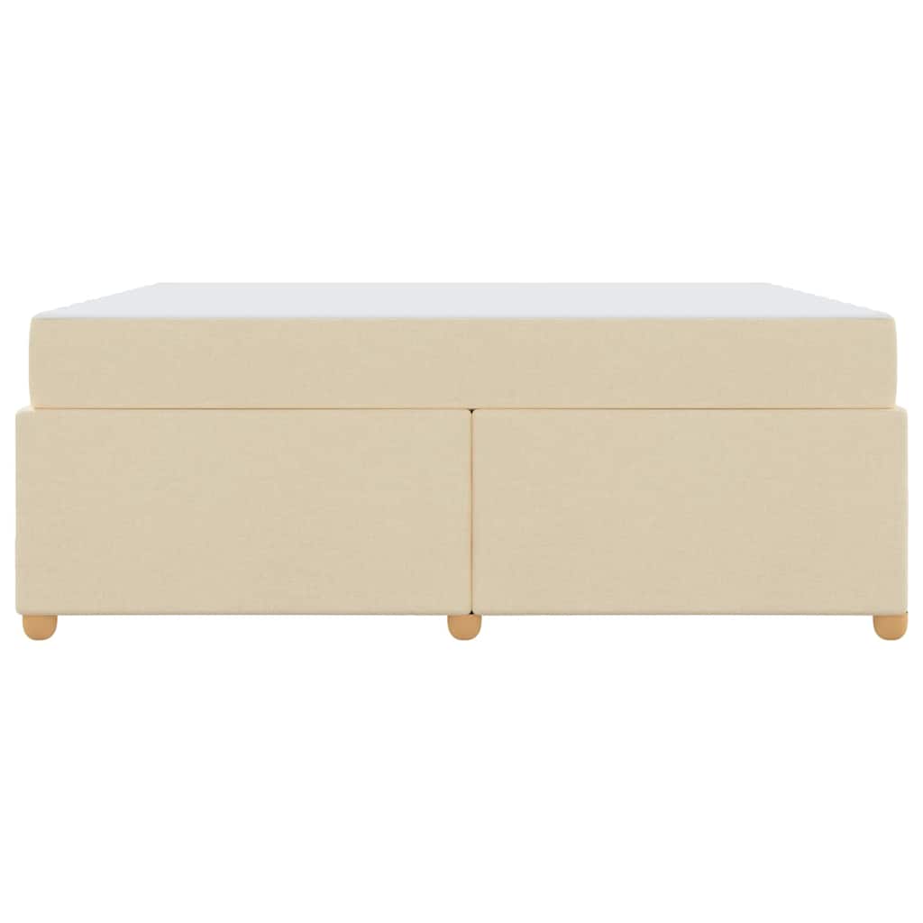 Struttura del letto con materasso Crema 180 x 200 cm Tessuto - homemem39