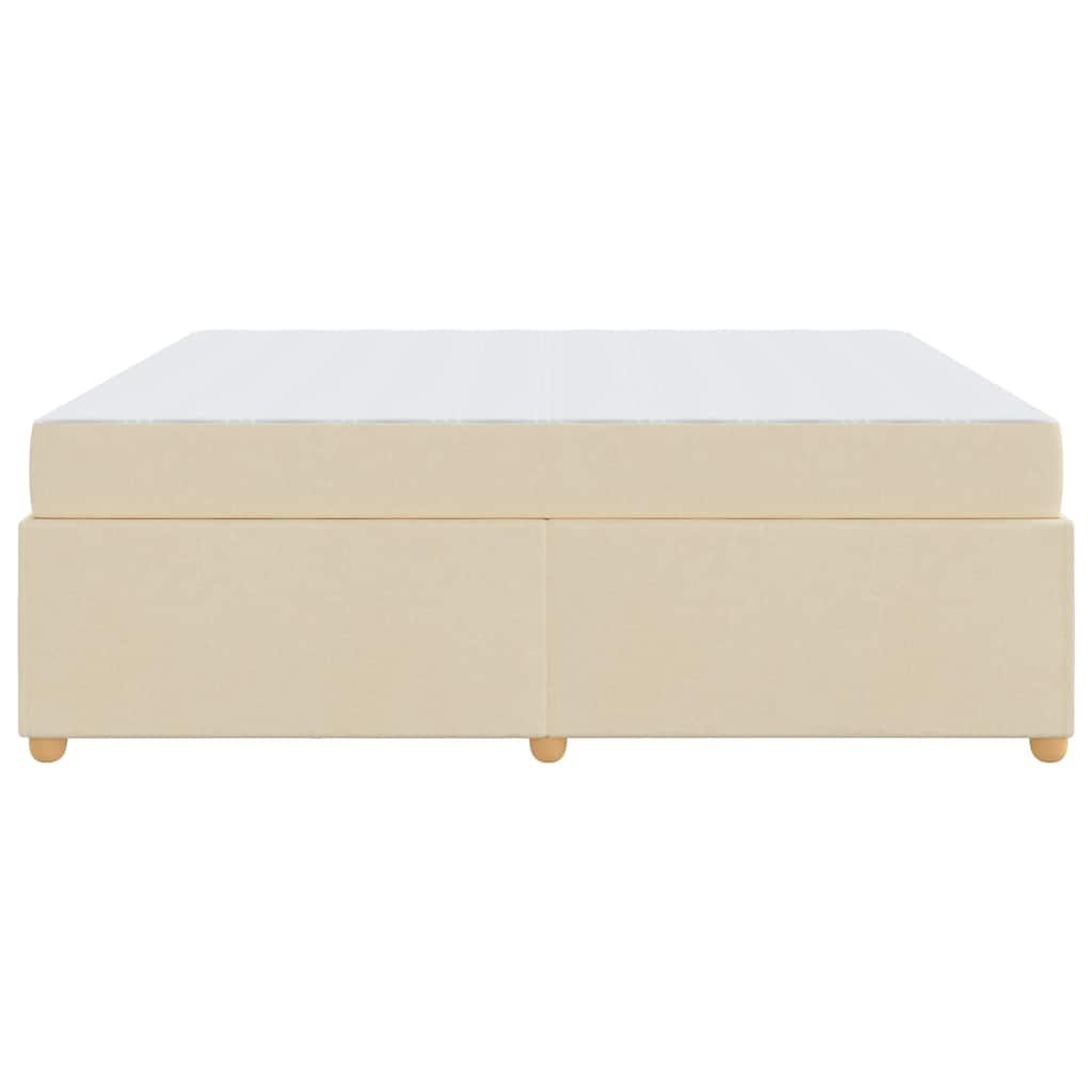 Struttura del letto con materasso Crema 180 x 200 cm Tessuto - homemem39