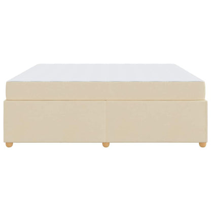 Struttura del letto con materasso Crema 180 x 200 cm Tessuto - homemem39