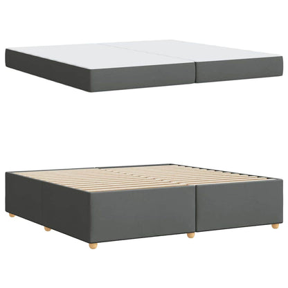 Struttura del letto Grigio scuro 200 x 200 cm Tessuto