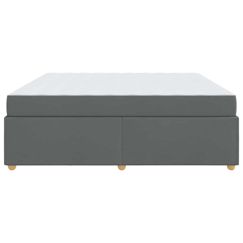 Struttura del letto Grigio scuro 200 x 200 cm Tessuto - homemem39