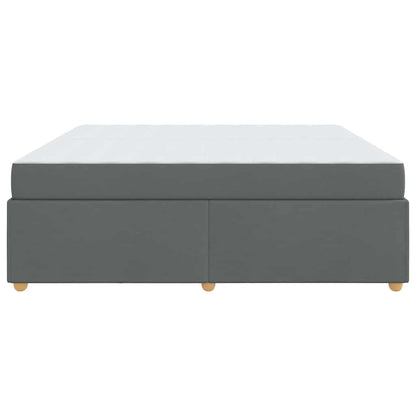 Struttura del letto Grigio scuro 200 x 200 cm Tessuto - homemem39