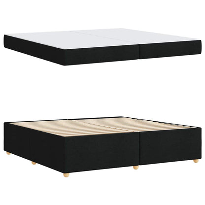 Struttura del letto con materasso Nero 200 x 200 cm Tessuto - homemem39