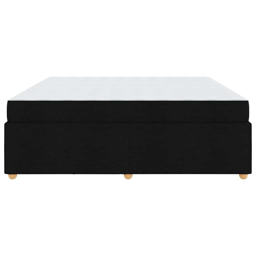 Struttura del letto con materasso Nero 200 x 200 cm Tessuto - homemem39