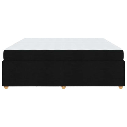 Struttura del letto con materasso Nero 200 x 200 cm Tessuto - homemem39