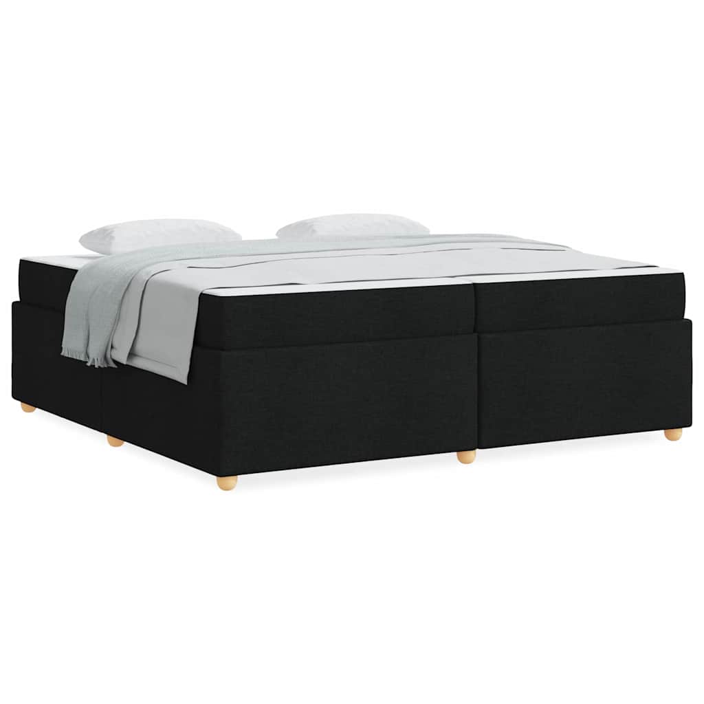 Struttura del letto con materasso Nero 200 x 200 cm Tessuto
