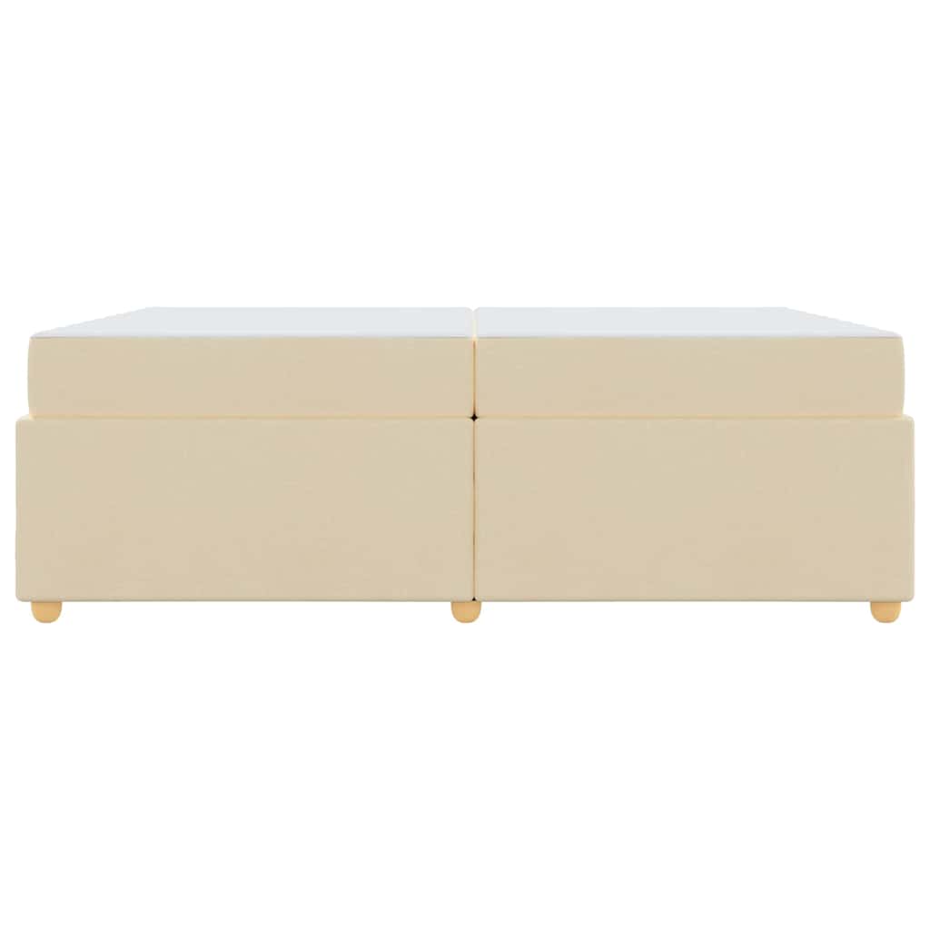 Struttura del letto con materasso Crema 200 x 200 cm Tessuto - homemem39