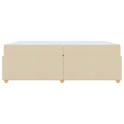 Struttura del letto con materasso Crema 200 x 200 cm Tessuto - homemem39