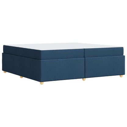 Struttura del letto con materasso Blu 200 x 200 cm Tessuto
