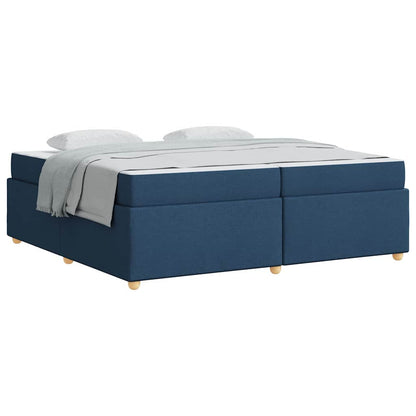 Struttura del letto con materasso Blu 200 x 200 cm Tessuto