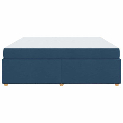 Struttura del letto con materasso Blu 200 x 200 cm Tessuto