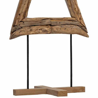 Albero di Natale Marrone 90 cm Legno massello di teak