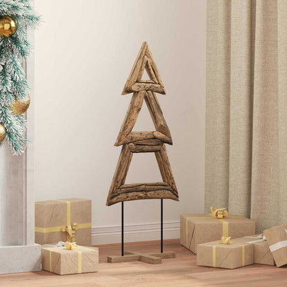 Albero di Natale Marrone 90 cm Legno massello di teak