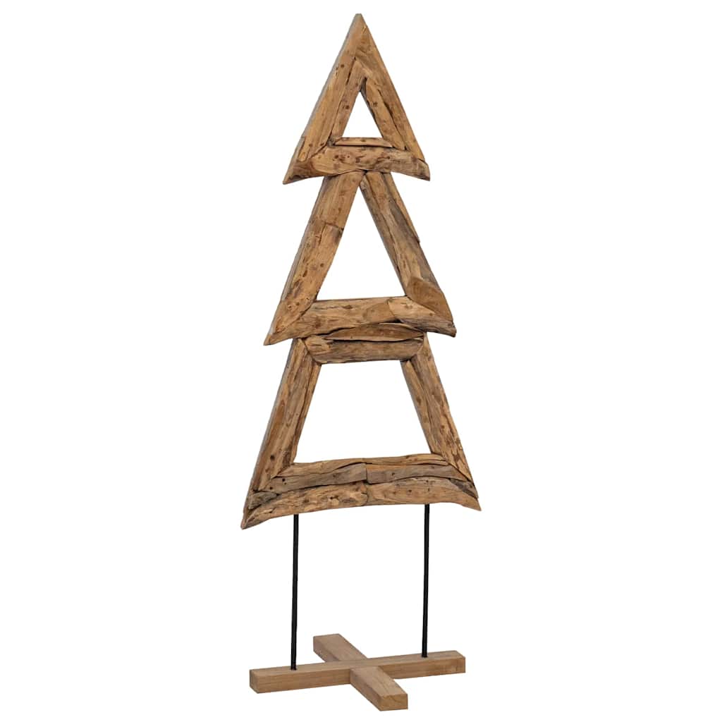 Albero di Natale Marrone 90 cm Legno massello di teak