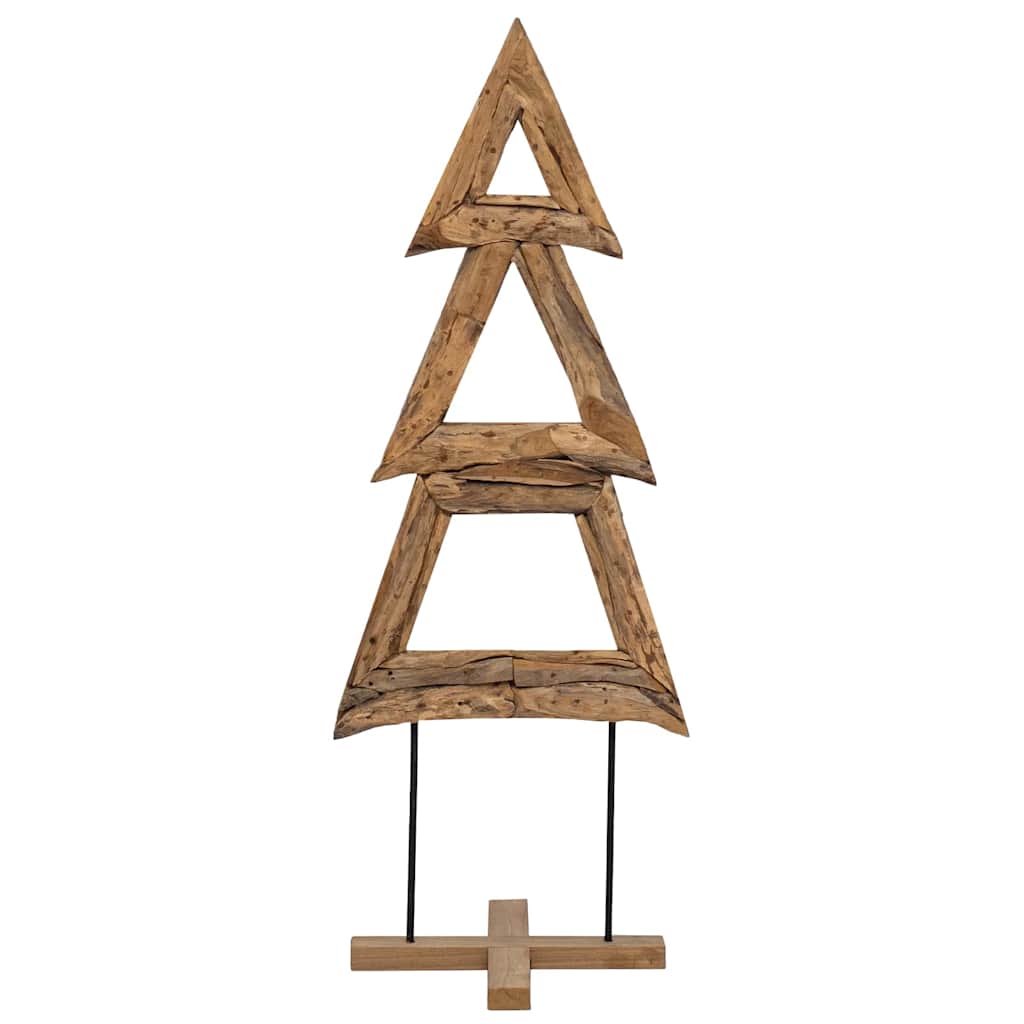 Albero di Natale Marrone 90 cm Legno massello di teak